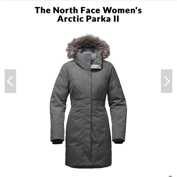 north face arctic parka grey